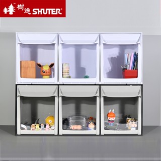 《真心良品x樹德》三格快掀式分類盒-1入 快取收納盒 茶包咖啡包收納 公仔收納 臺灣製 桌上收納 開發票