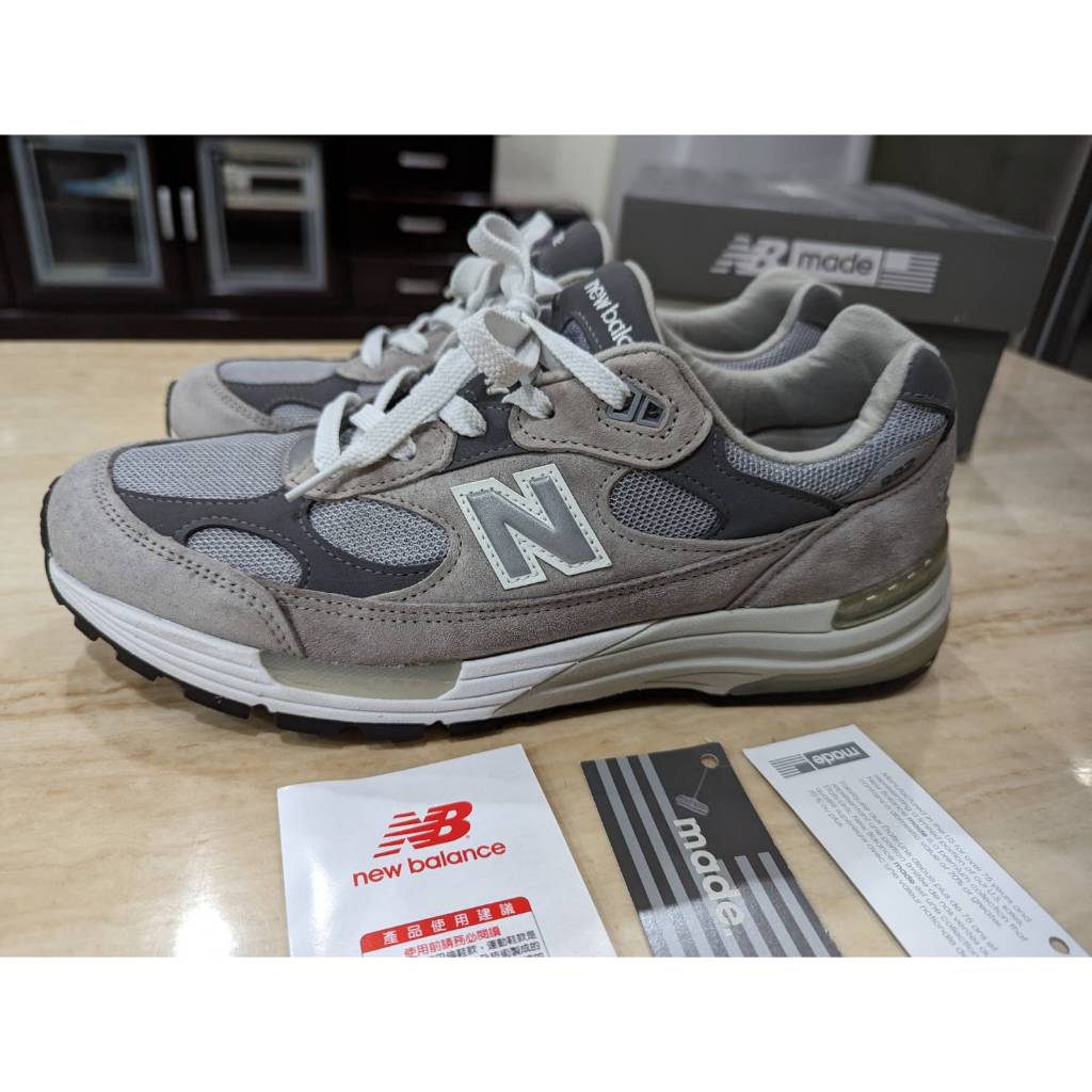 NEW BALANCE 992 元祖灰 麂皮 復古 慢跑鞋 限量款 美製 M992GR 銀N