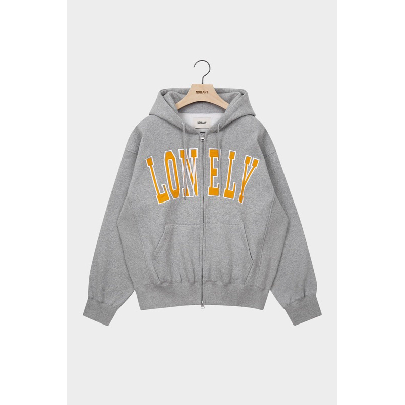 [嬤許ROOM］NOHANT LONELY/LOVELY WASHED HOODIE 韓國🇰🇷灰黃連帽外套 現貨