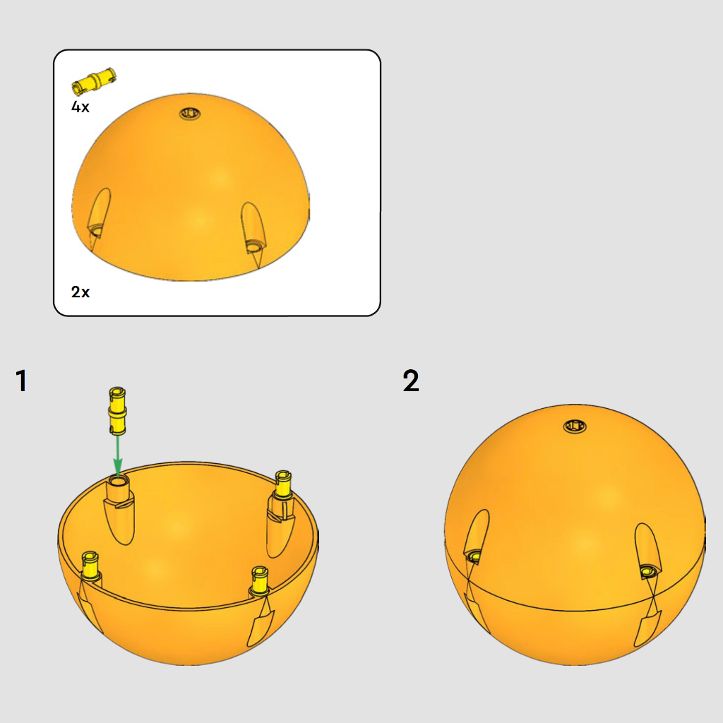 LEGO 42179 6510120 4413 橘黃色 11x11 球 科技磚 (商品如圖片)