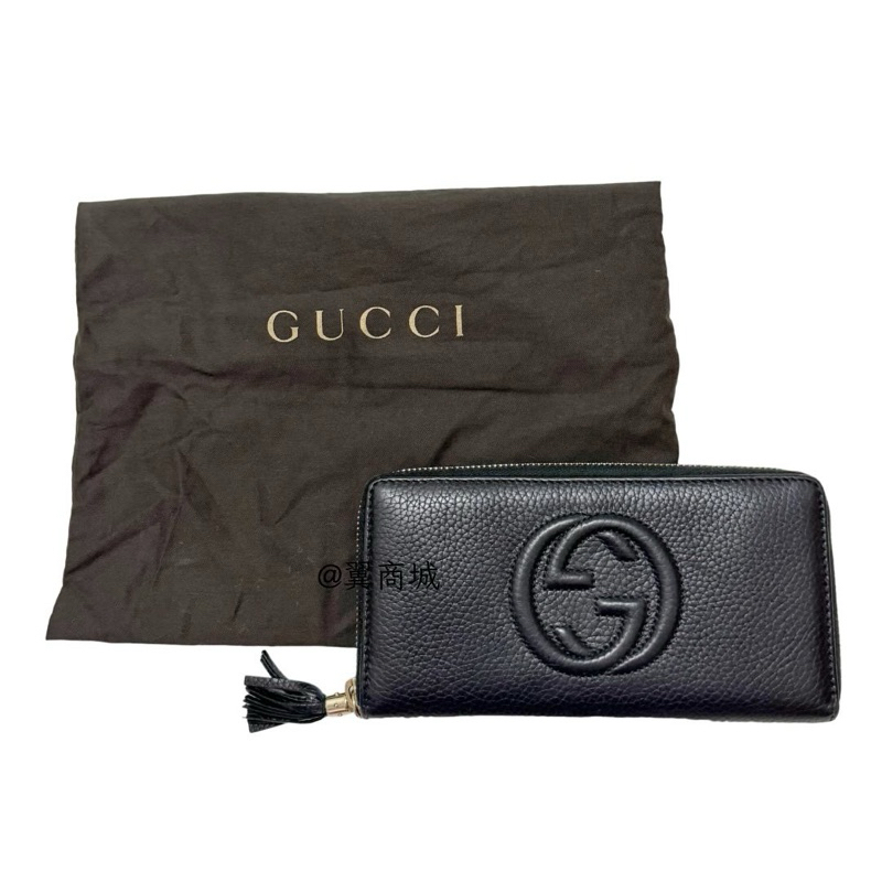 Gucci 壓紋拉鍊長夾