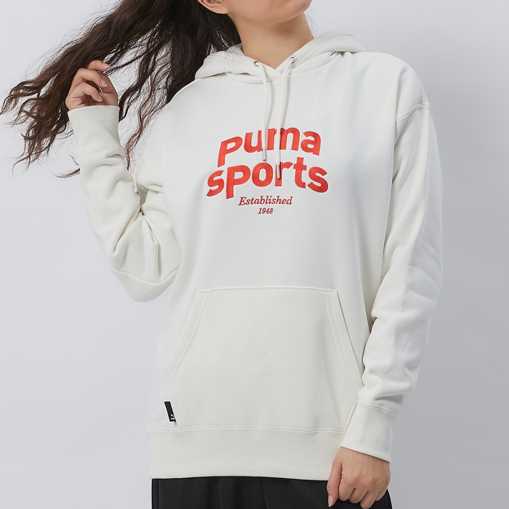 Puma 流行系列 女 米色 運動 休閒 帽T 上衣 連帽 長袖 62521465