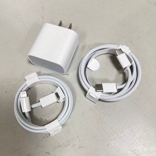 Apple 原廠裸裝傳輸線(充電線) iphone Lightning線 type c 1米長 20w原廠旅充頭