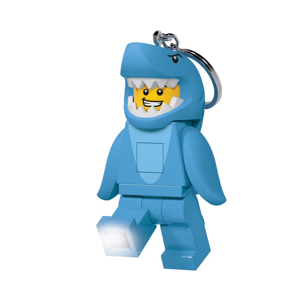 LEGO 樂高鑰匙圈 樂高鯊魚人 LED 人偶造型鑰匙圈燈 手電筒 COCOS LG320