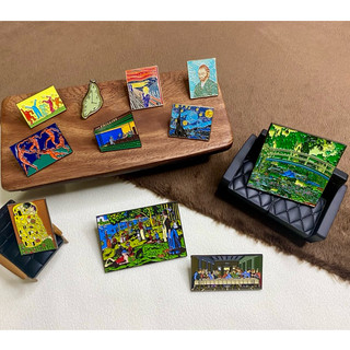 【樹頂玩具庫】PIN-ART 名畫 別針 精緻 梵谷 星空 吶喊 星期天午後 最後的晚餐 吻 達利 時鐘