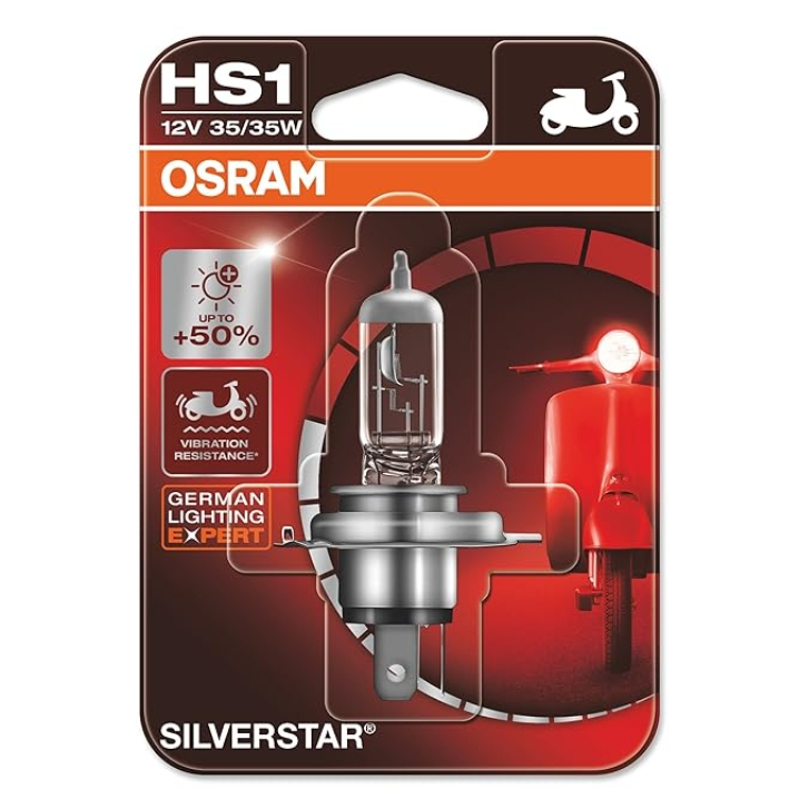 納西斯小舖 OSRAM HS1 12V 35/35W 64185SVS 增亮型 +50% 機車燈泡 大燈