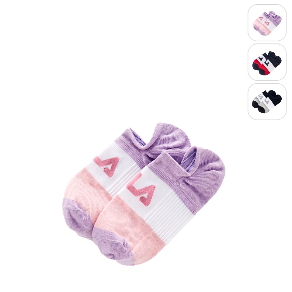 【FILA】基本款棉質踝襪-紫 SCX-5002-PL