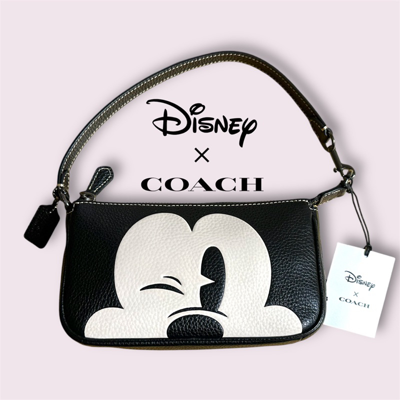 ［美國購入現貨] coach x Disney 米奇麻將包 保證真品 荔枝防刮 woc 手提 可拆 Mickey 米老鼠