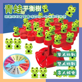 🔥台灣現貨 免運費🔥青蛙平衡樹 益智玩具 桌遊益智 派對遊戲 親子桌遊 平衡桌遊 青蛙平衡樹 兒童節禮 疊疊樂