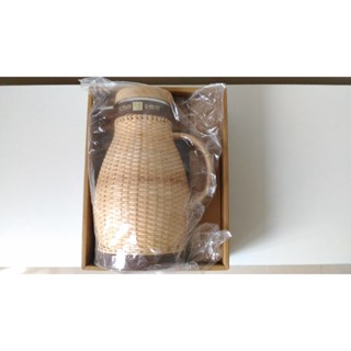 日本 昭和年代 象印 籐編 一公升 1.0L 1000ml 保溫瓶 魔法瓶 魔法壺 露營 盒裝