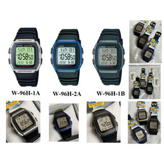 【天龜】CASIO 運動時尚方形數位電子橡膠腕錶 W-96H-1A W-96H-1B W-96H-2A