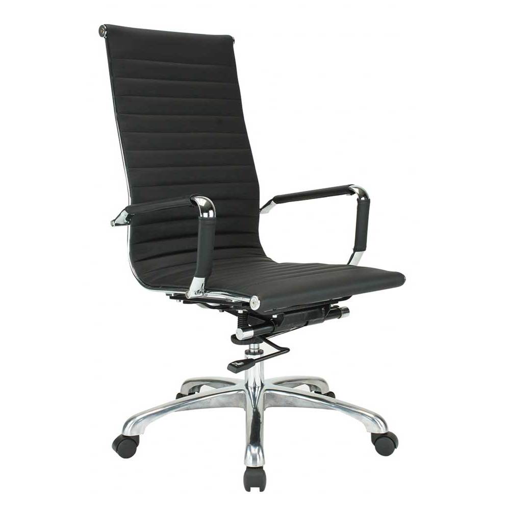 電鍍高背橫紋椅 FA01KGA 電腦椅 辦公椅 會議椅 書桌椅 滾輪椅 文書椅 扶手椅 皮椅 辦公家具