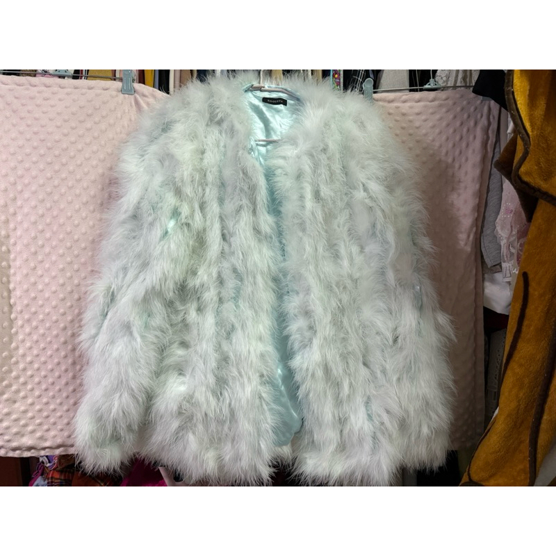 全新 女裝 日本EGOIST真鴕鳥毛外套 保暖外套