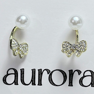 《Aurora》 正韓🇰🇷S925純銀耳針 蝴蝶珍珠溫柔氣質耳環 蝴蝶結珍珠耳墜 不掉色/防過敏
