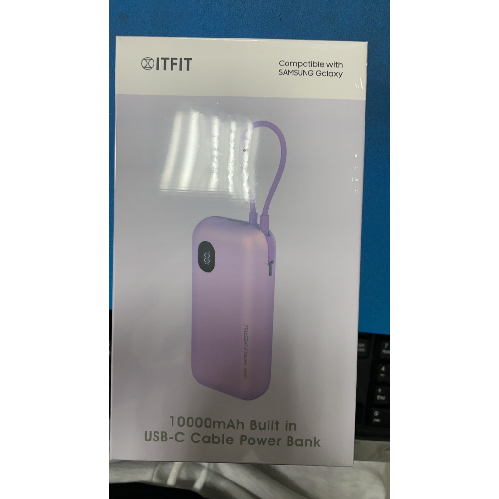 SAMSUNG ITFIT 自帶線掛繩式行動電源10000mAh(PW21PE) 紫色