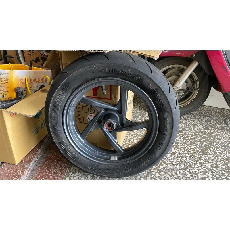 [二手殺肉品] 2019 FNX 125 雙碟版 原廠前輪框 含輪胎
