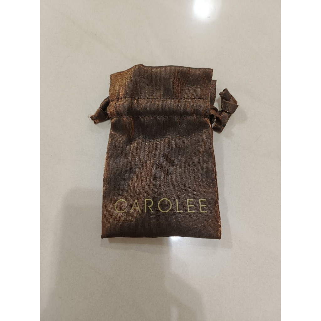 【二手衣櫃】CAROLEE 咖啡色 束口防塵袋 9cm*13cm 束口袋 收納袋 飾品袋 項鍊袋 首飾袋 珠寶袋 包裝袋