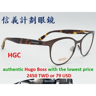 信義計劃 眼鏡 Hugo Boss 0312 公司貨 金屬框 圓框 鼻墊 可配 抗藍光 變色鏡片 eyeglasses