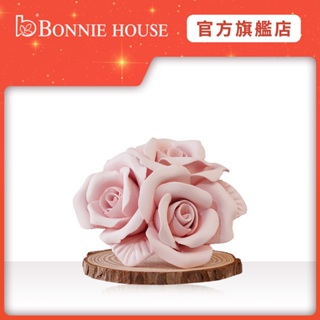 【Bonnie House 植享家】擴香石木組-玫瑰花(大)｜官方直營