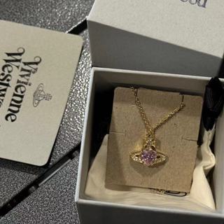 【實拍】Vivienne Westwood Ariella 粉色水晶星球項鍊｜ASCE