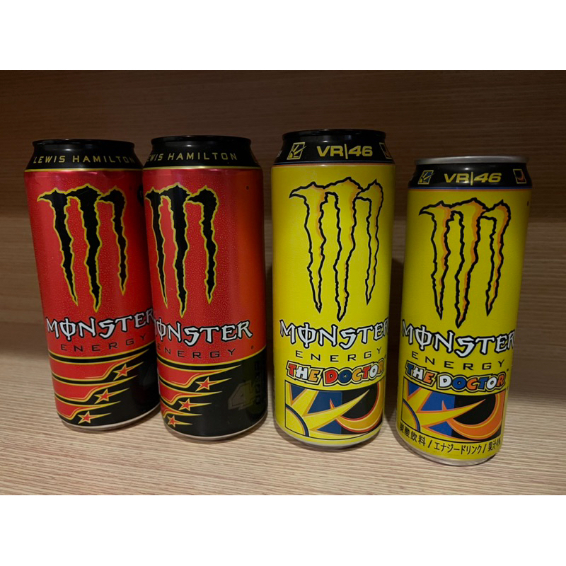 未開封Monster Energy能量飲料Lewis Hamilton Valentino Rossi聯名版 詳情見內文