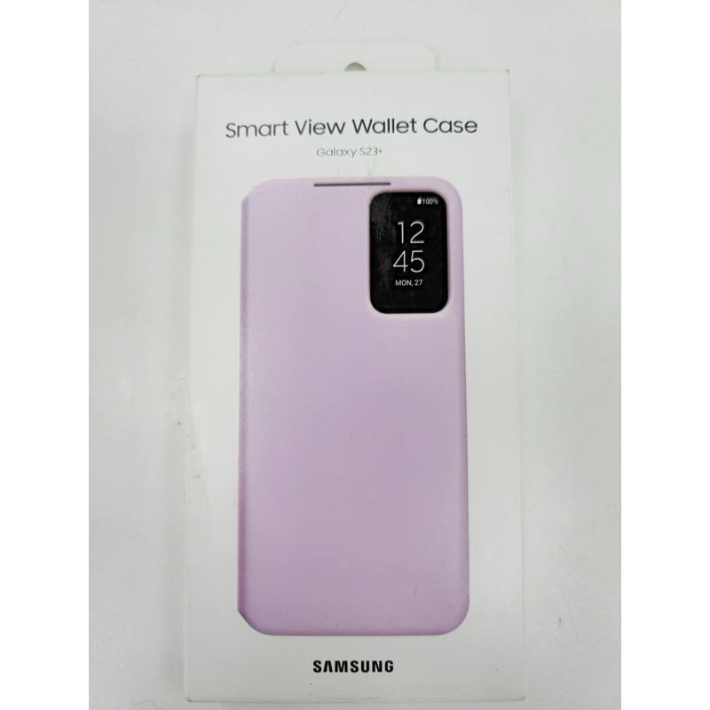 Samsung S23+原廠透視感應皮套-紫色