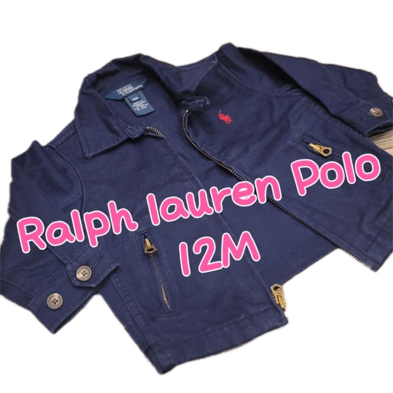 二手很新 12M 高檔Ralph lauren Polo 專櫃品帥氣深藍夾克外套