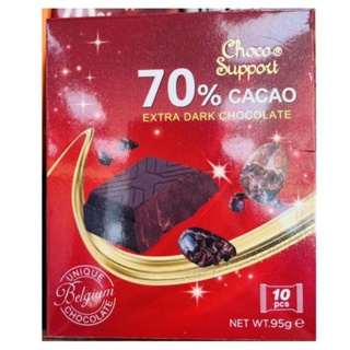 Choco support - 比利時70%黑巧克力95公克/盒