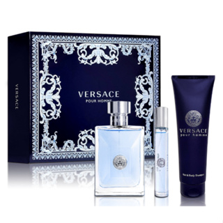 (禮盒)Versace Pour Homme 凡賽斯經典男性淡香水100ML+10ML+沐浴膠150ML