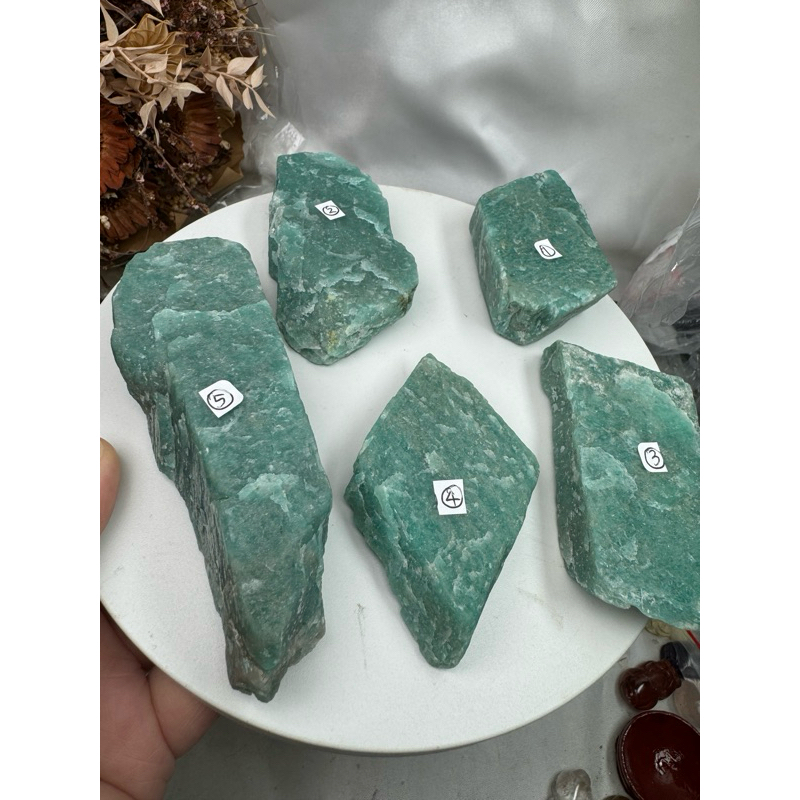 貝兒水晶》 天河石 原礦 希望之石 綠色礦石