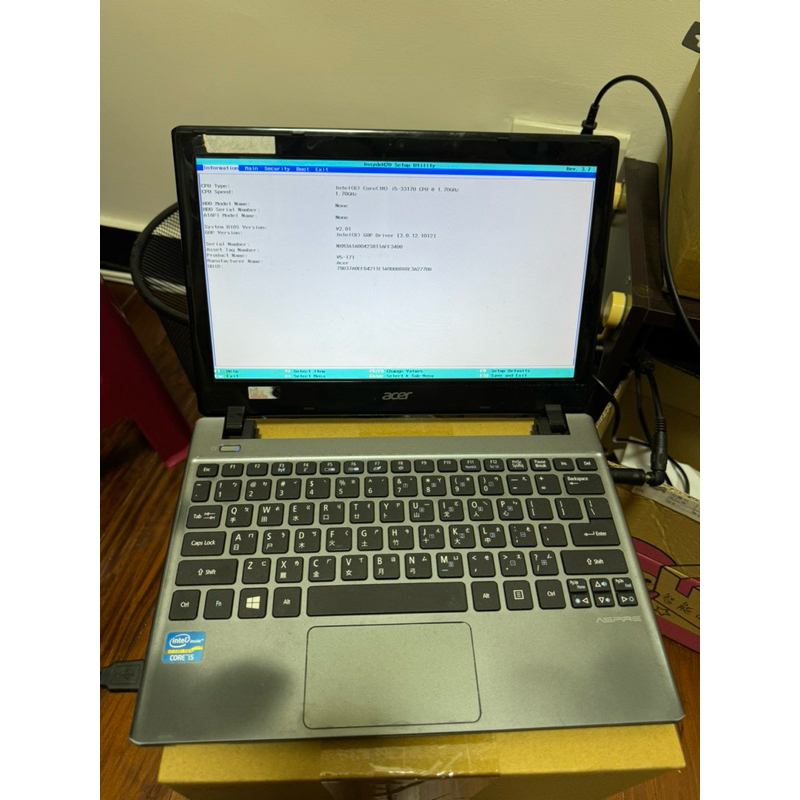 宏碁 Aspire V5-171-53314G50ass/3代i5-8G-11吋