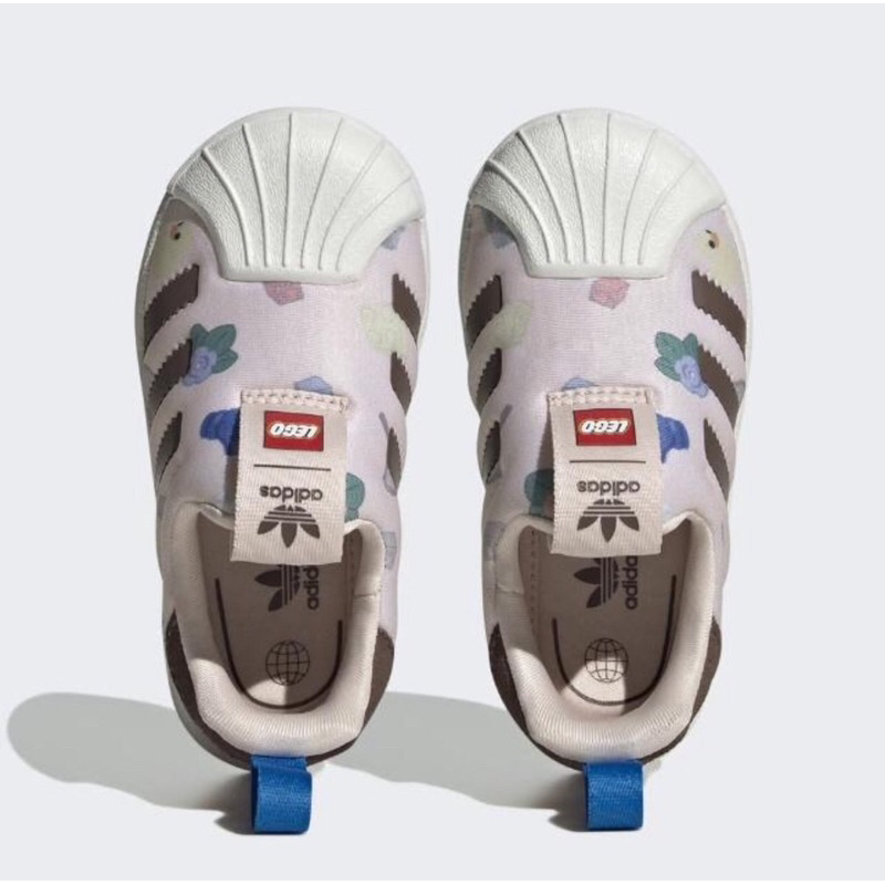 adidas 愛迪達 Superstar 360 I 休閒鞋 經典 樂高 聯名 貝殼頭 舒適 穿搭 粉棕(IF2169)