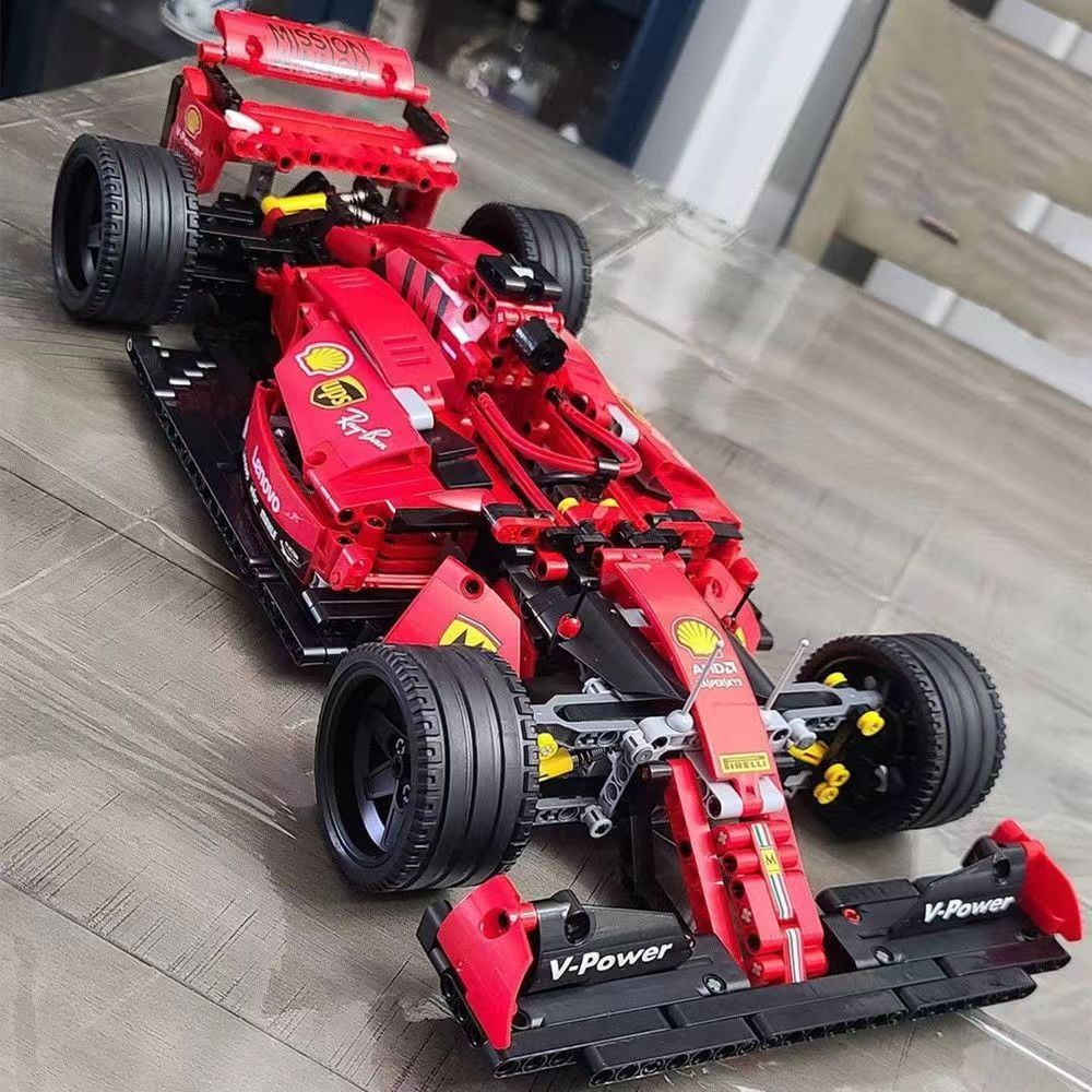 兼容樂高 F1方程式 賽車 法拉利 跑車 拚裝 益智 拼裝 積木 玩具 擺件 禮物可編程【藍海優選】