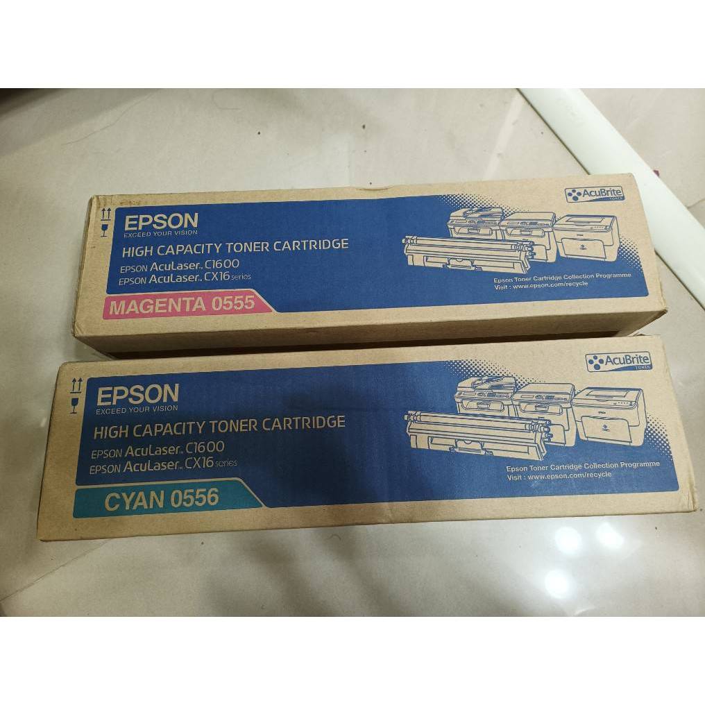 【買色帶送印表機】EPSON AL-CX16NF紅/藍色帶各一支 購買再送EPSON AL-CX16NF印表機(二手)