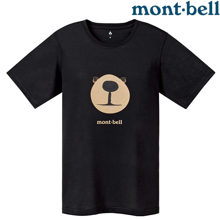 Mont-Bell  Wickron 女款 排汗衣/圓領短袖 BEAR FACE 熊臉 1114789 BK 黑色