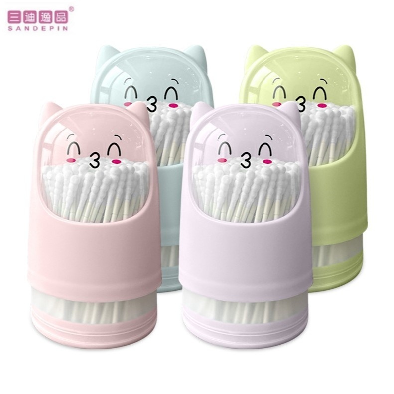 【非醫療用】三迪逸品 - 旋轉式兒童耳勺棉籤(200隻) /棉花棒 SD-2123
