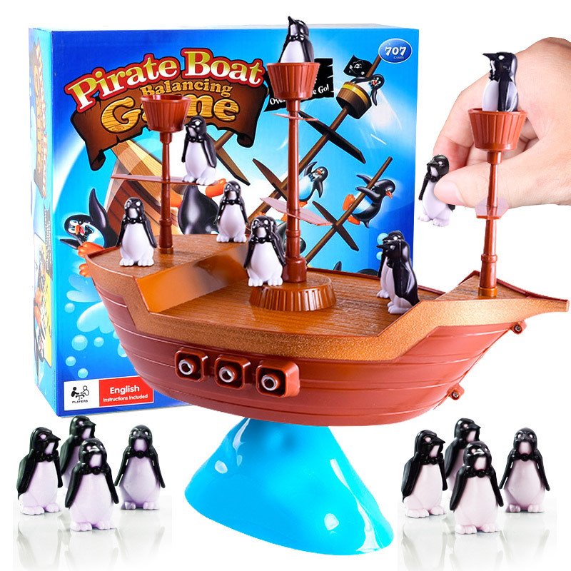 【選有安檢過店家 兒童玩具玩安心】企鵝平衡遊戲 平衡企鵝海盜船 企鵝海盜船 企鵝平衡海盜船 諾亞方舟桌遊 玩具 桌遊