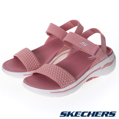 【SKECHERS】健走系列涼拖鞋 GO WALK ARCH FIT SANDAL-140264ROS-粉紅女