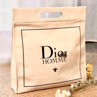 現貨 Dior 桀驁 Homme 專櫃香氛滿額贈 米白色 立體厚實帆布 手提包 購物包 收納包 手提袋 大容量