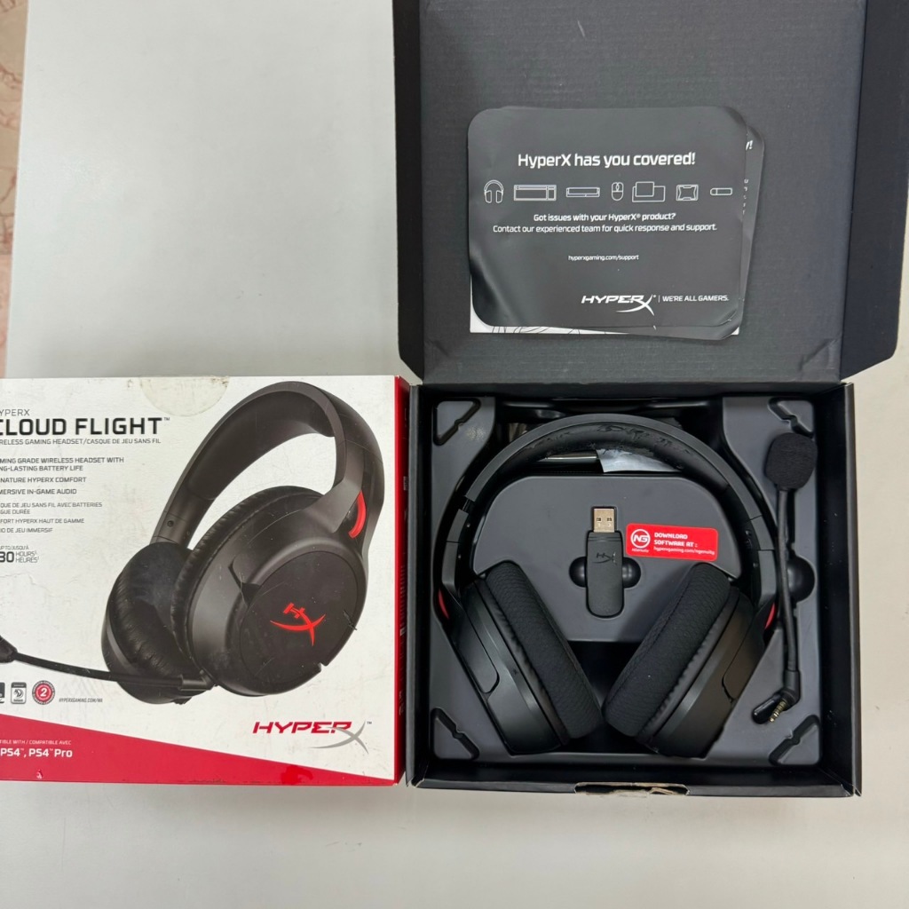 HyperX cloud flight 二手 無線電競耳機 支援 PC、PS4 和 PS4 Pro