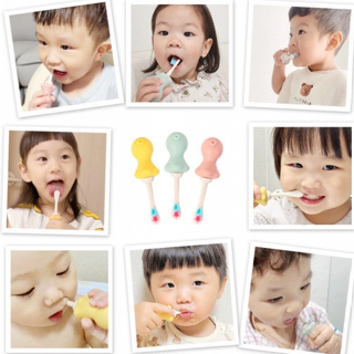 ❤️‍🔥Chuwababy❤️‍🔥韓國Edison章魚牙刷 兒童牙刷 幼兒牙刷 學習刷牙 三種顏色 三入組 五入組 滿月