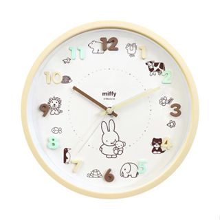 日本 米飛兔 Miffy 掛鐘 時鐘 連續秒針 立體數字 95145