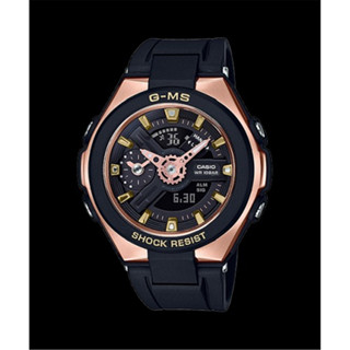 CASIO 卡西歐 BABY-G G-MS系列 現代都會 雙顯運動錶 黑x玫瑰金(MSG-400G-1A1) [秀時堂]