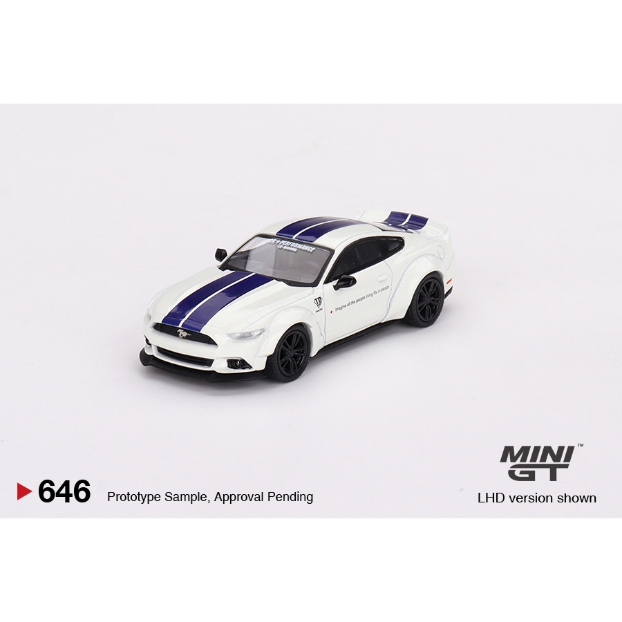 【收藏模人】MINI GT #646 FORD MUSTANG GT LB-WORKS 寬體野馬 白色 1/64