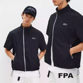 【JIN】新品！設計師品牌 FPA 側拉鍊 高領 機能 短身 短袖 外套 短TEE