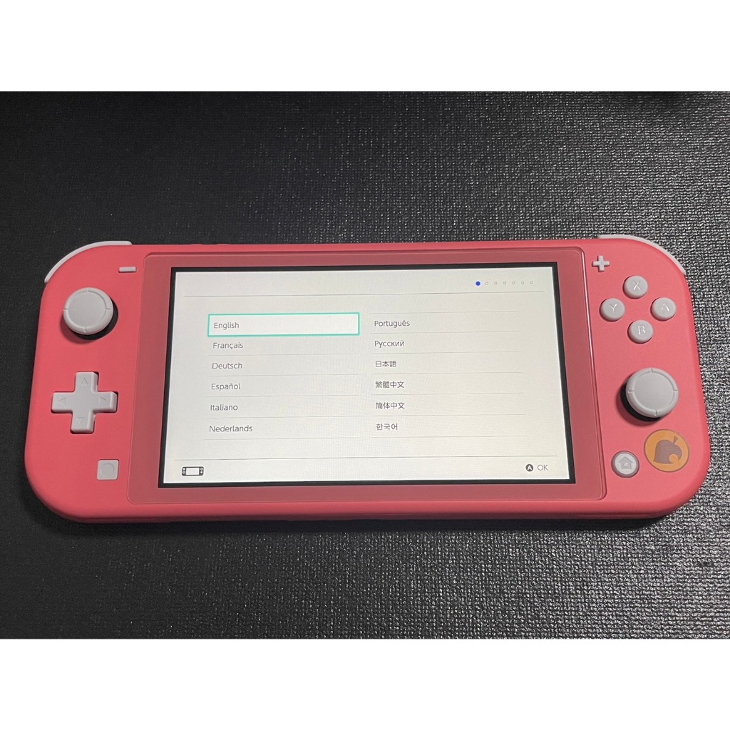 【有隻手機】Nintendo Switch Lite 珊瑚色主機(西施惠夏威夷花紋)-二手使用過的