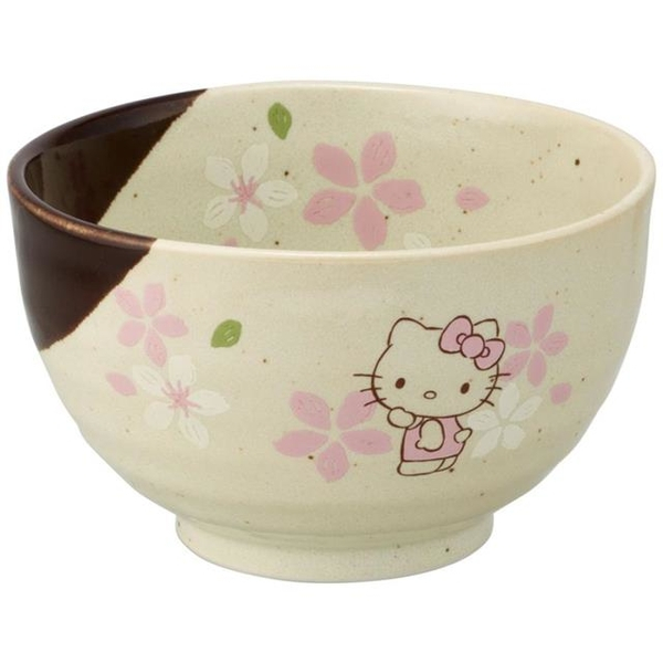 【震撼精品百貨】凱蒂貓_Hello Kitty~日本SANRIO三麗鷗 KITTY陶瓷美濃燒陶瓷碗 飯碗-棕櫻花款