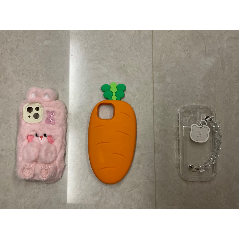 IPhone 15手機殼 全新二手手機殼 兔子手機殼 胡蘿蔔手機殼 透明手機殼 便宜賣
