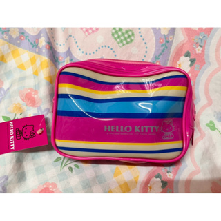 三麗鷗 Hello Kitty 條紋造型 小收納包 收納袋 置物袋