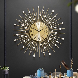 歐式創意簡約鐘錶鐵藝裝飾客廳掛鐘時尚家居石英鐘 時鐘 掛鐘